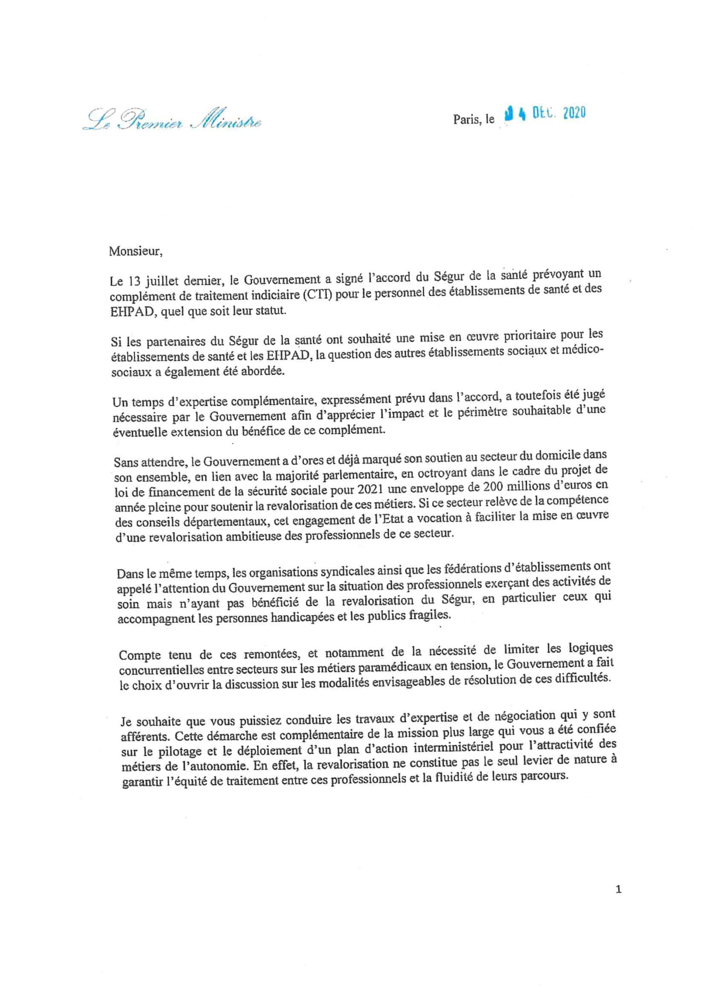 Lettre de mission Laforcade1  Elisabeth Toutut Picard